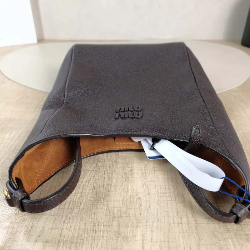 Miumiu Crossbody Bag logo Brown Calfskin One Size 16 × 7 × 17 cm — detail view 5 of 10