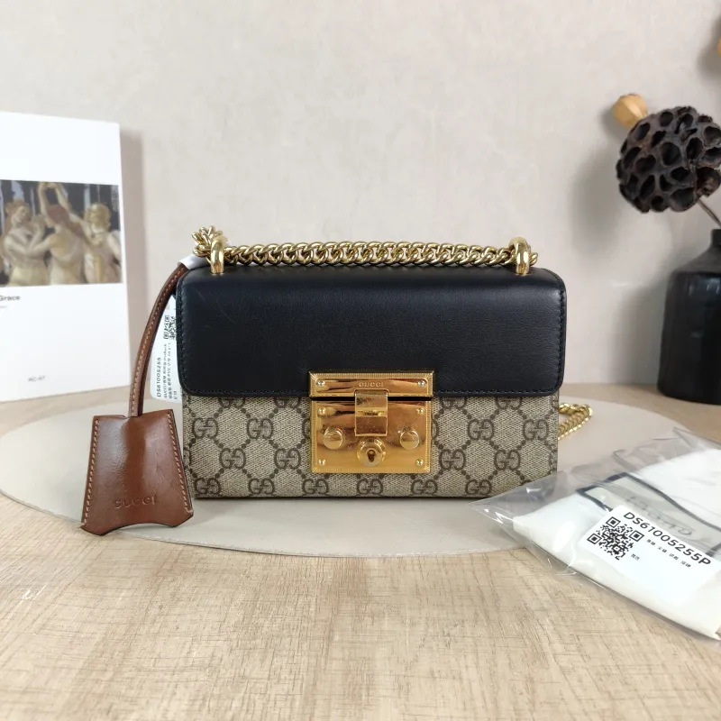 GUCCI Crossbody Bag Padlock Monogram PVC Small 20.5 × 7.5 × 13 cm — cover view 6 of 6