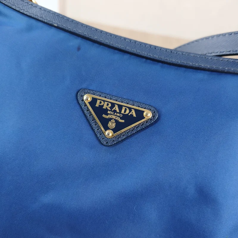 PRADA Crossbody Bag Messenger Bag Crossbody Bag Blue Nylon One Size 28 × 2 × 22 cm — detail view 4 of 10