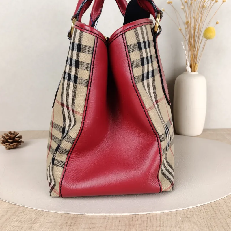 BURBERRY Shoulder Bag Top Handle Bag Canvas One Size 30 × 16 × 23 cm — detail view 2 of 12