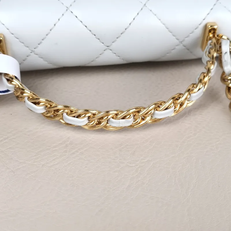 Chanel Crossbody Bag Woven Blue Lambskin One Size 20 × 5 × 13 cm — detail view 6 of 14