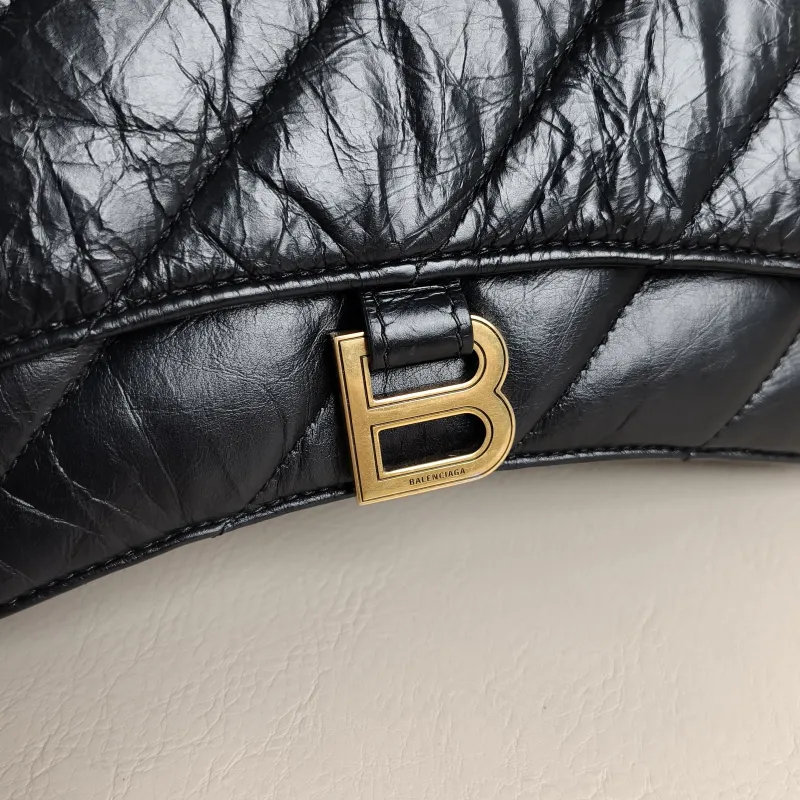 BALENCIAGA Crossbody Bag CRUSH Chain Bag Black Calfskinxs Small22 × 5 × 10 cm — detail view 2 of 12