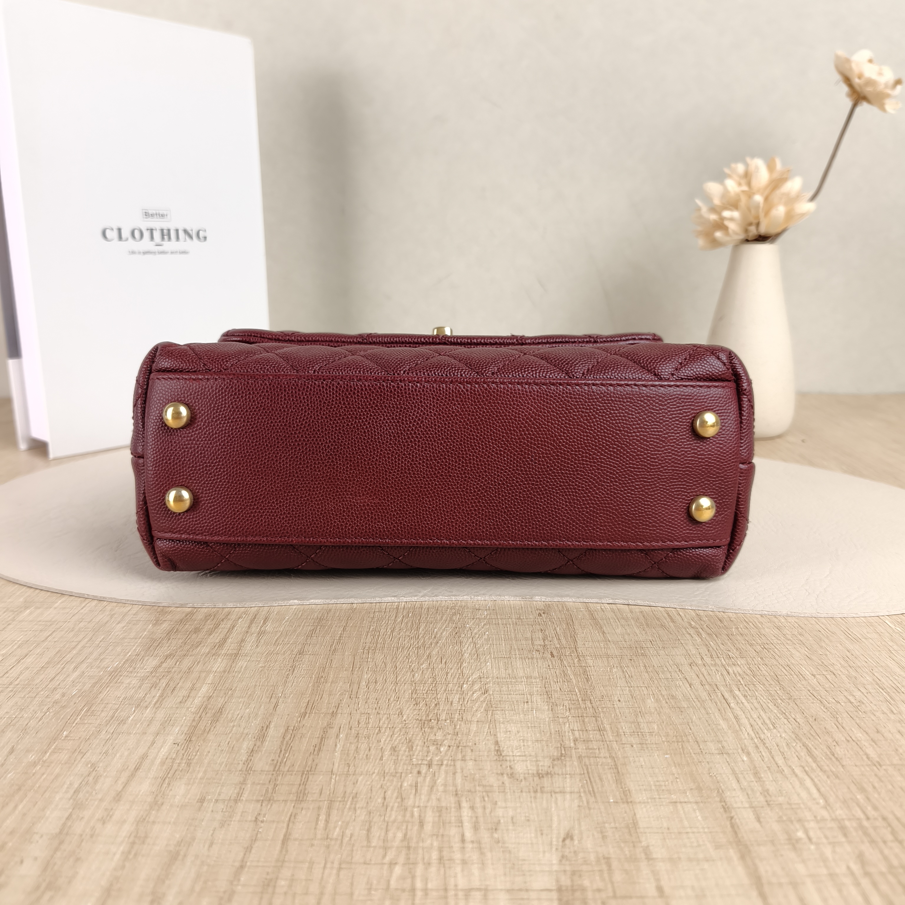 Chanel Crossbody Bag Coco HandleBurgundy Calfskin Small24 × 10 × 14 cm — cover view 4 of 5