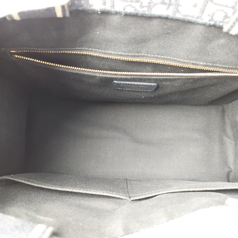 DIOR Shoulder Bag Book Tote Shoulder Strap Edition Blue Canvas · Calfskin Medium 36.5 × 16.5 × 28 cm — detail view 5 of 12