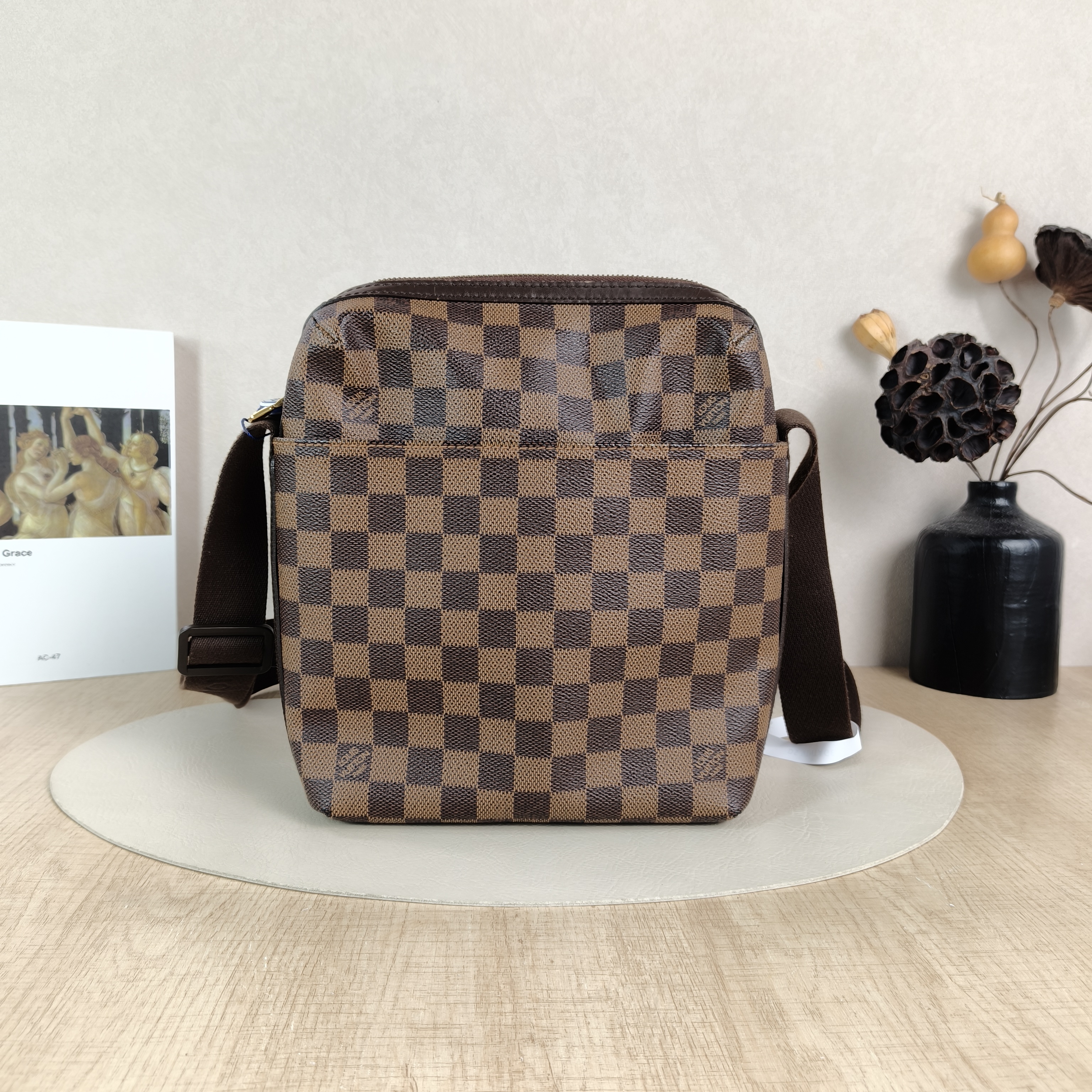 Louis Vuitton Shoulder Bag Vintage Shoulder Crossbody Bag Damier Ebene PVC One Size20 × 7 × 24 cm