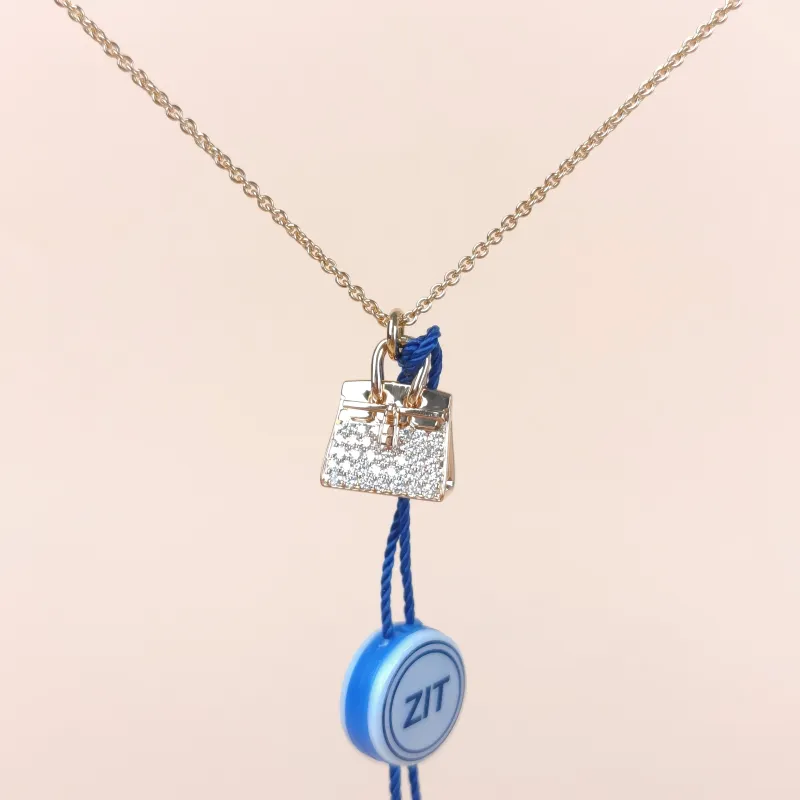 Hermès Necklace Amulettes Kelly Necklace Rose Gold Diamond18KR ose Gold One Size40cm