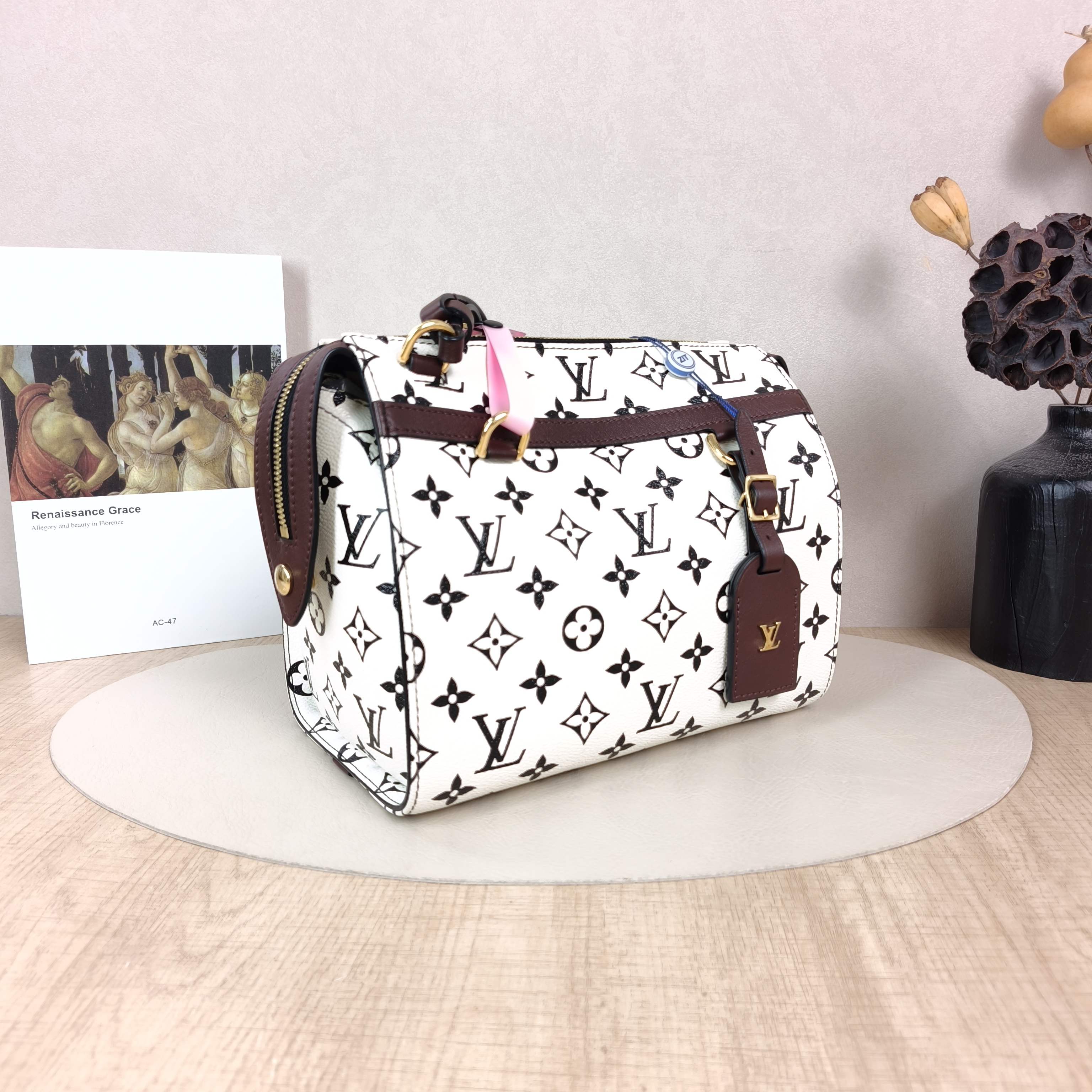 Louis Vuitton Shoulder Bag Speedy Amazon White PVC Small23 × 15 × 20 cm — cover view 3 of 5