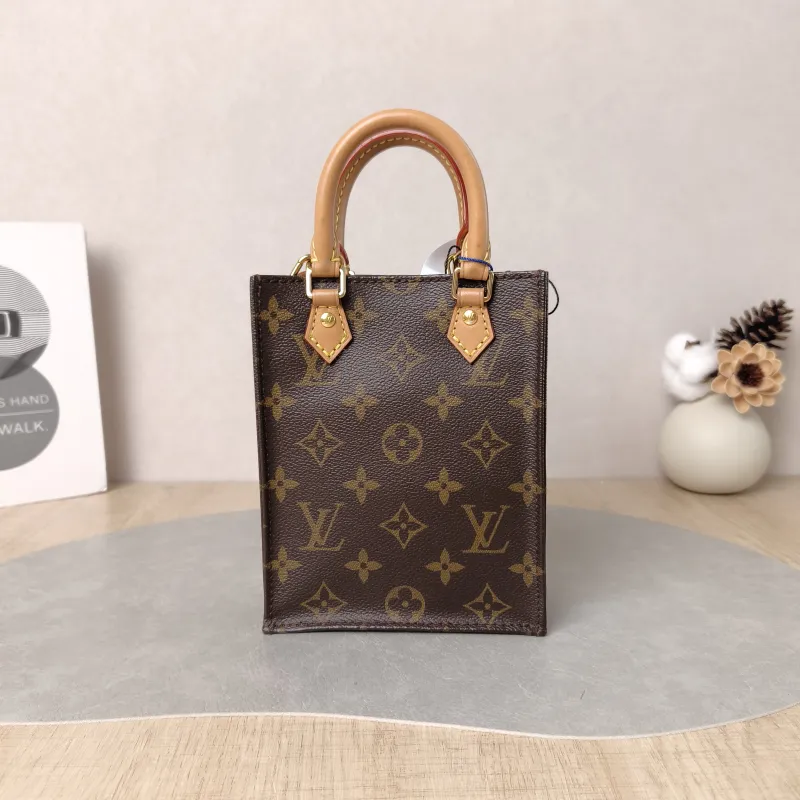 Louis Vuitton Crossbody Bag PETIT SAC PLAT Mini Monogram PVC Mini 14 × 5 × 17 cm
