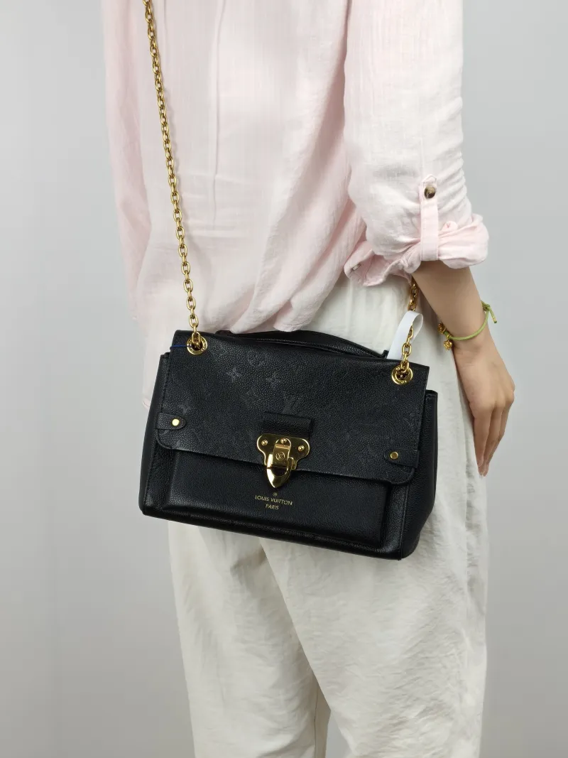 Louis Vuitton Shoulder Bag VAVIN Black Empreinte Embossed Calfskin Small 25 × 9.5 × 17 cm — on-model view 2 of 2