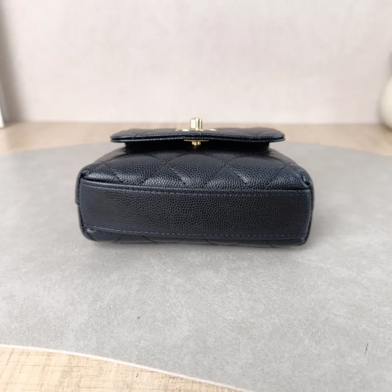 Chanel Top Handle Bag Coco Handle​ Black Grained Calfskin Mini 12 × 4 × 9 cm — cover view 4 of 5