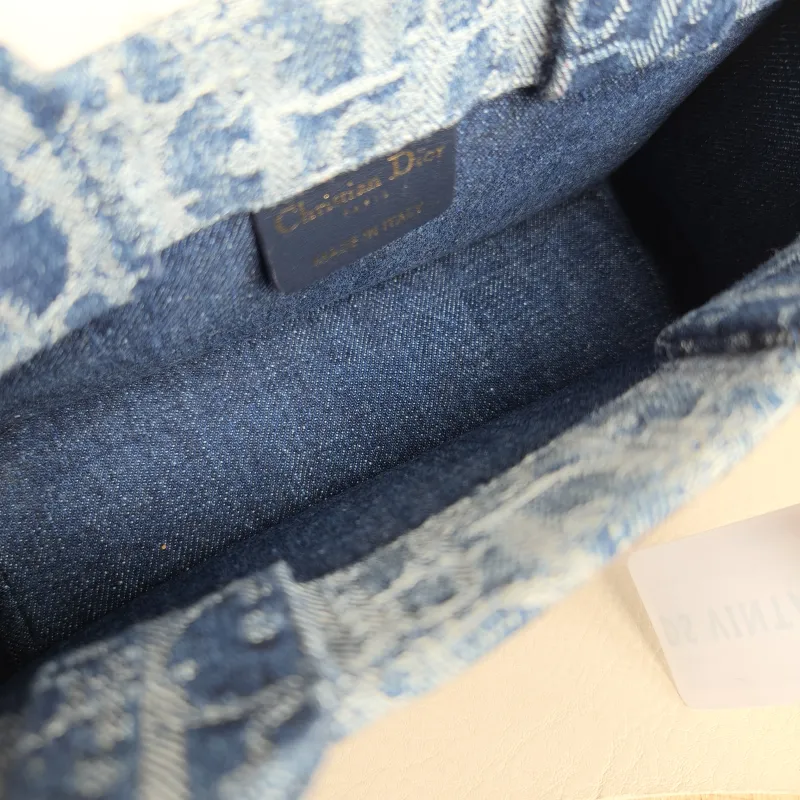 DIOR Top Handle Bag Book Tote Shoulder Strap Edition Blue Mini 21.5 × 7.5 × 13 cm — detail view 6 of 11