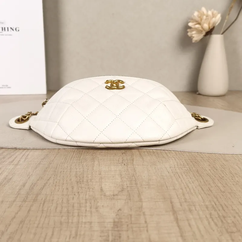 Chanel Belt Bag Belt Bag White Grained Calfskin One Size23 × 6 × 12 cm — cover view 4 of 5
