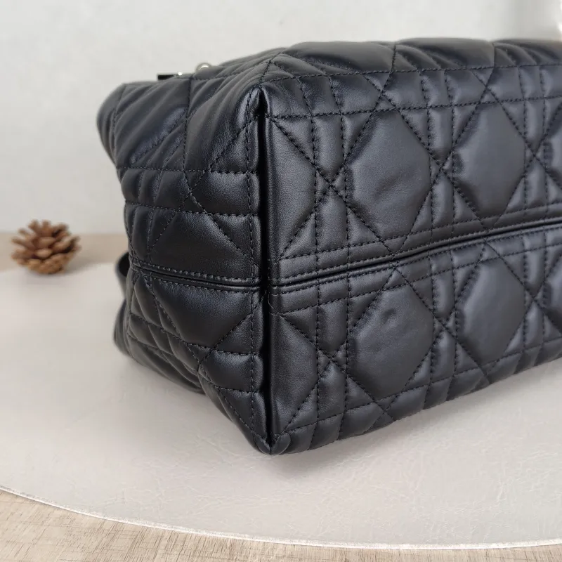 DIOR Top Handle Bag TOUJOURS Black Calfskin Small23 × 12 × 15.5 cm — detail view 9 of 11