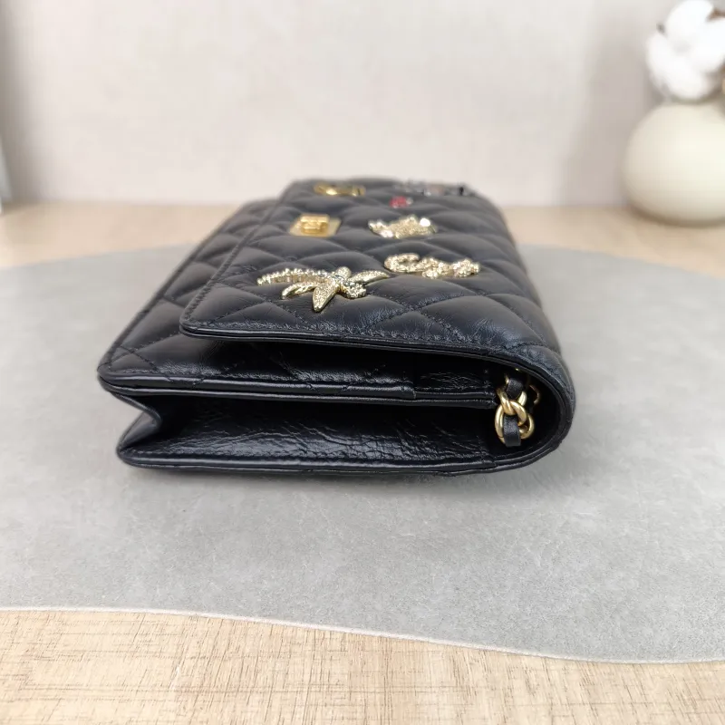 Chanel Crossbody Bag Edition2.55 woc Black Calfskin Mini 19.2 × 3.5 × 12.3 cm 24 — detail view 9 of 10