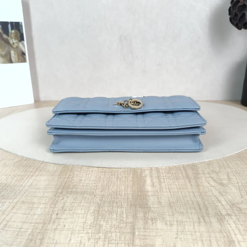 DIOR Shoulder Bag My Chain Bag Blue Lambskin 21 × 4 × 11.5 cm — cover view 6 of 6