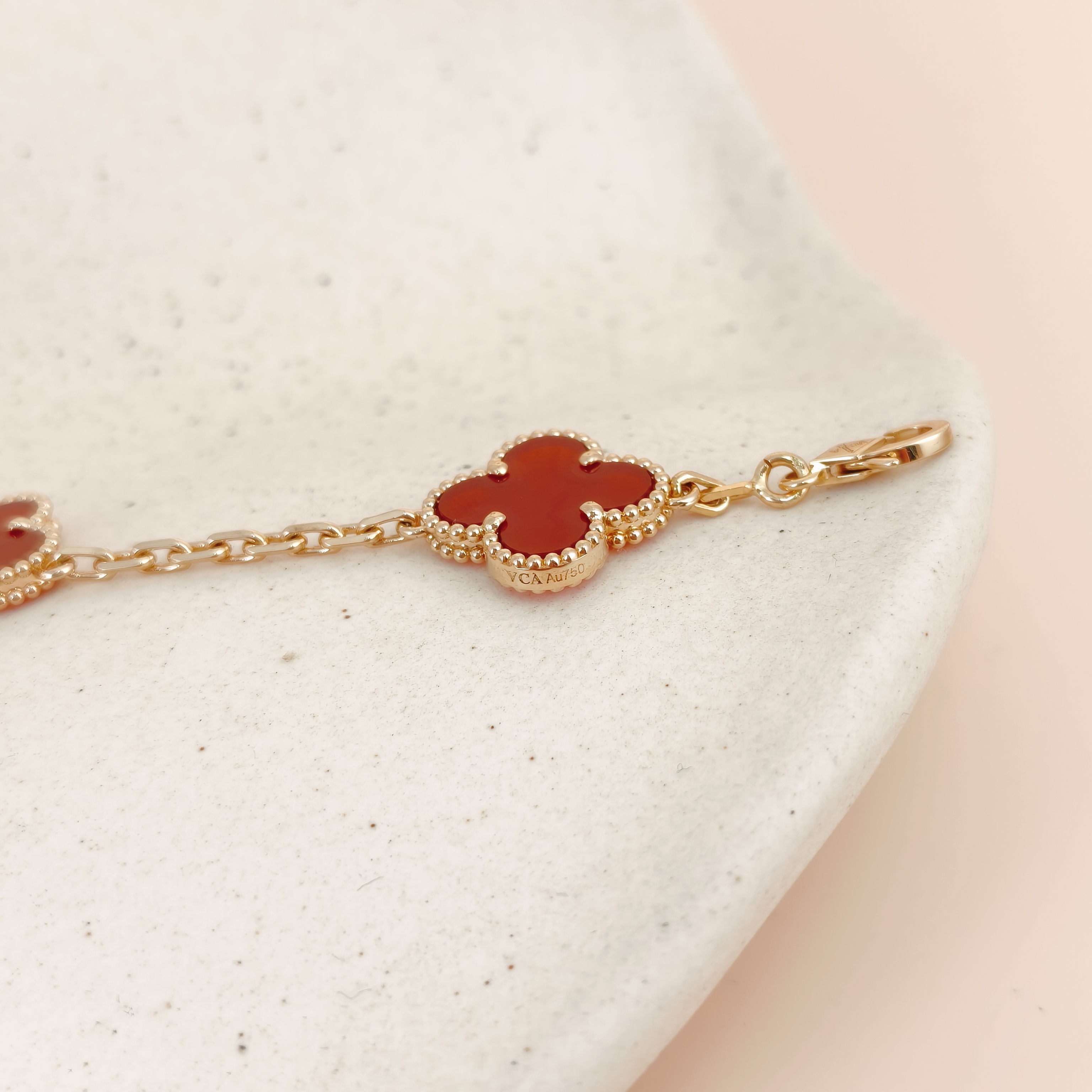 Van Cleef & Arpels Bracelet Alhambra Alhambra Collection Five-Motif Bracelet 18KY ellow Gold Vintage Small19cm — cover view 8 of 8