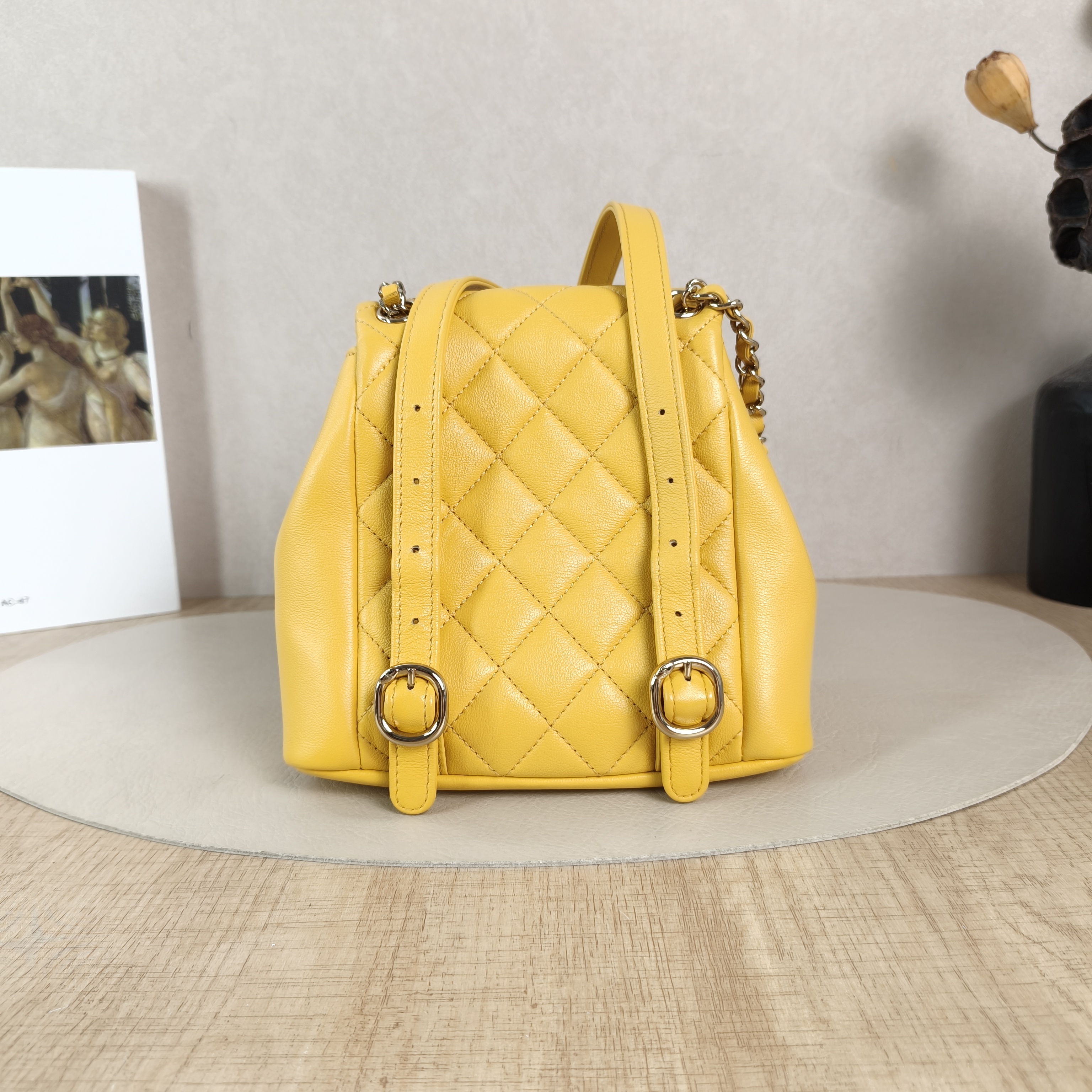 Chanel Backpack Duma Yellow Calfskin Small16.5 × 10 × 17.5 cm — cover view 2 of 5