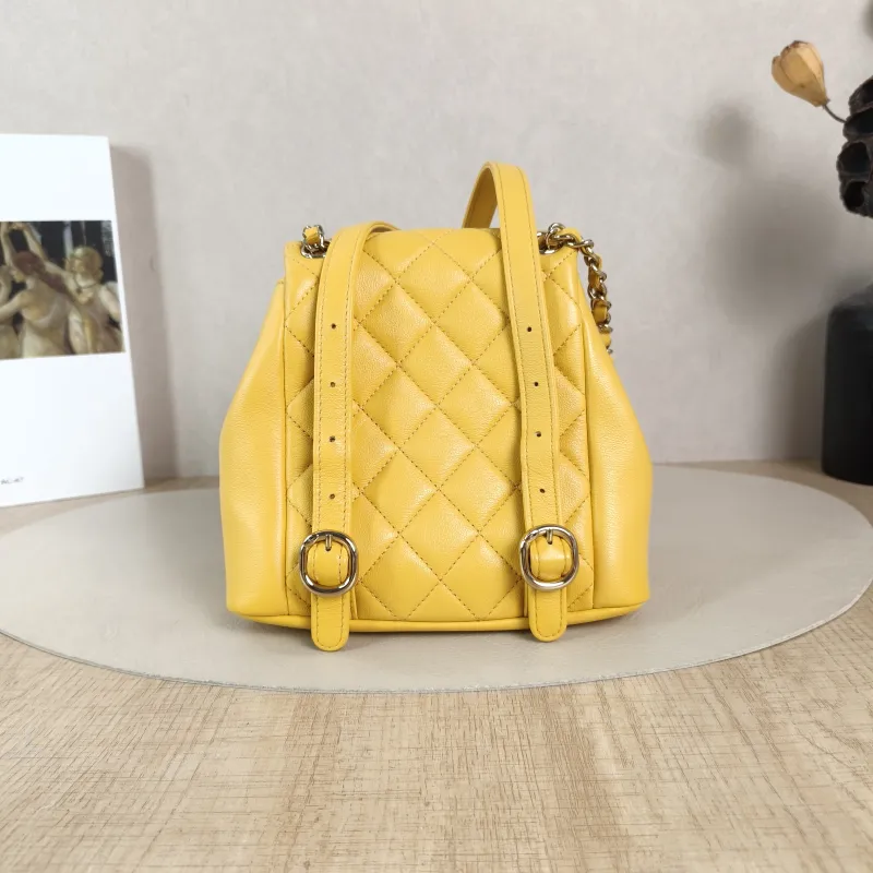 Chanel Backpack Duma Yellow Calfskin Small16.5 × 10 × 17.5 cm — cover view 2 of 5