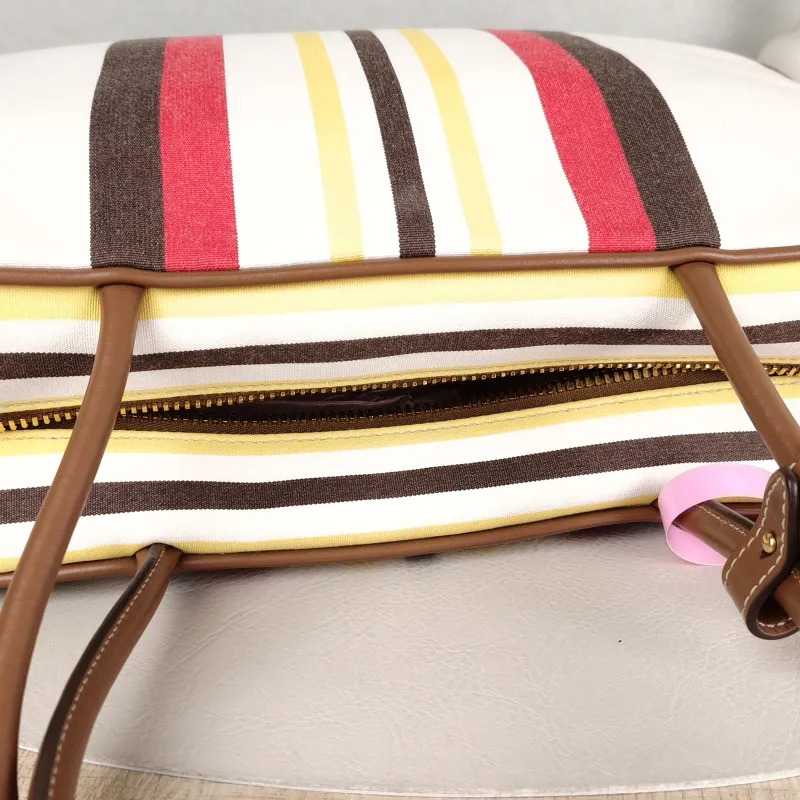 Miumiu Top Handle Bag Beau Colorblock Canvas · Calfskin Large 34 × 10 × 23 cm — detail view 7 of 11