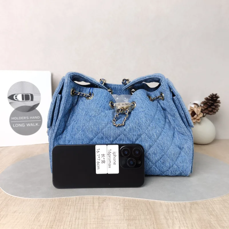 Chanel Shoulder Bag 25Bag Blue Small 26 × 14 × 30 cm — cover view 4 of 6