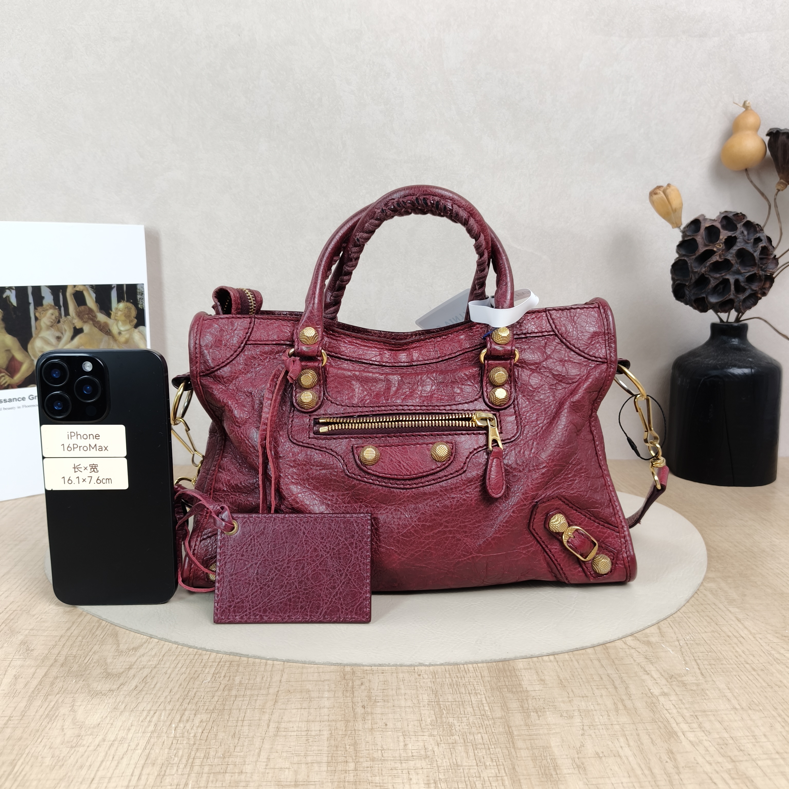 BALENCIAGA Crossbody Bag Classic City Red Lambskin Small30 × 10 × 21 cm — cover view 3 of 5