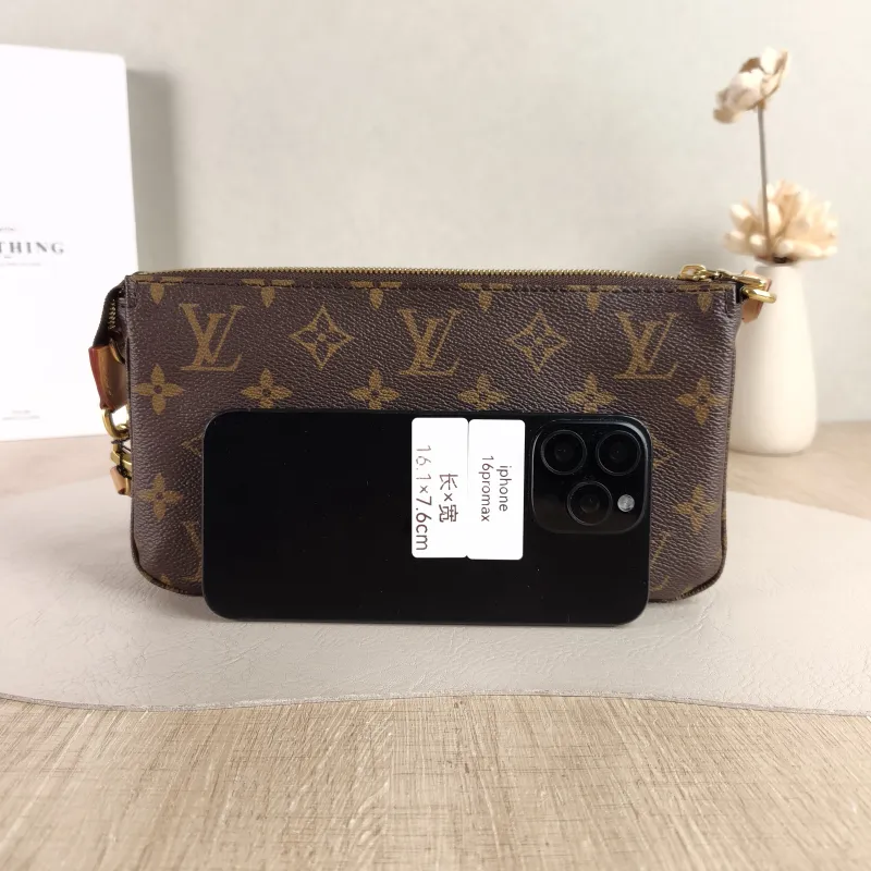 Louis Vuitton Shoulder Bag Pochette Accessoires Two Straps Monogram PVC Large 23.5 × 4 × 13.5 cm — cover view 4 of 6