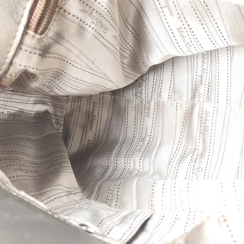 FERRAGAMO Shoulder Bag Shoulder Bag Grey Calfskin One Size 34 × 13 × 34 cm — detail view 9 of 11