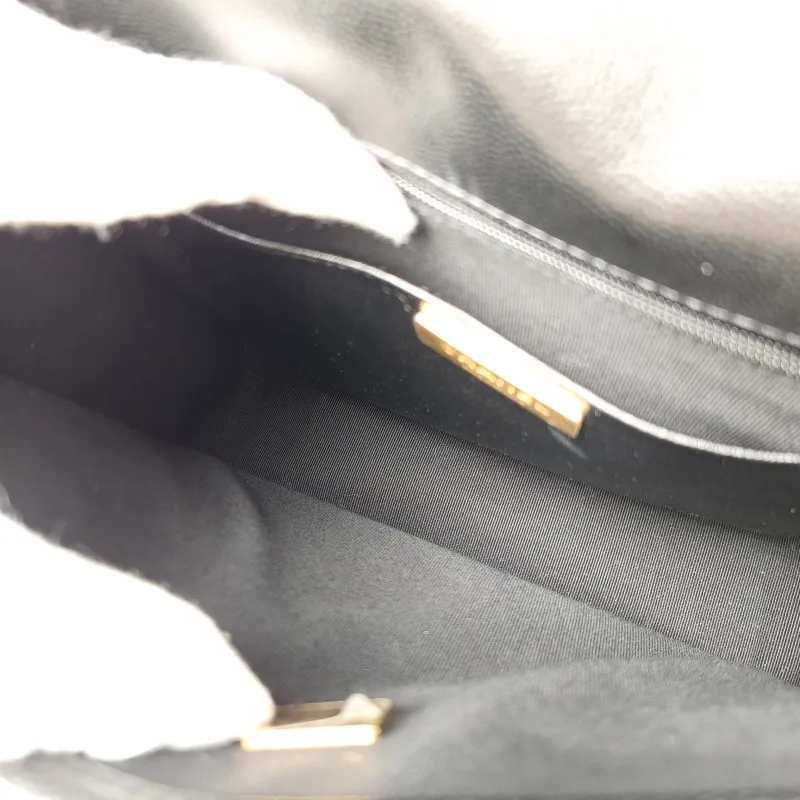 Chanel Backpack Backpack Black Grained Calfskin One Size 22 × 7 × 19.5 cm — detail view 12 of 13