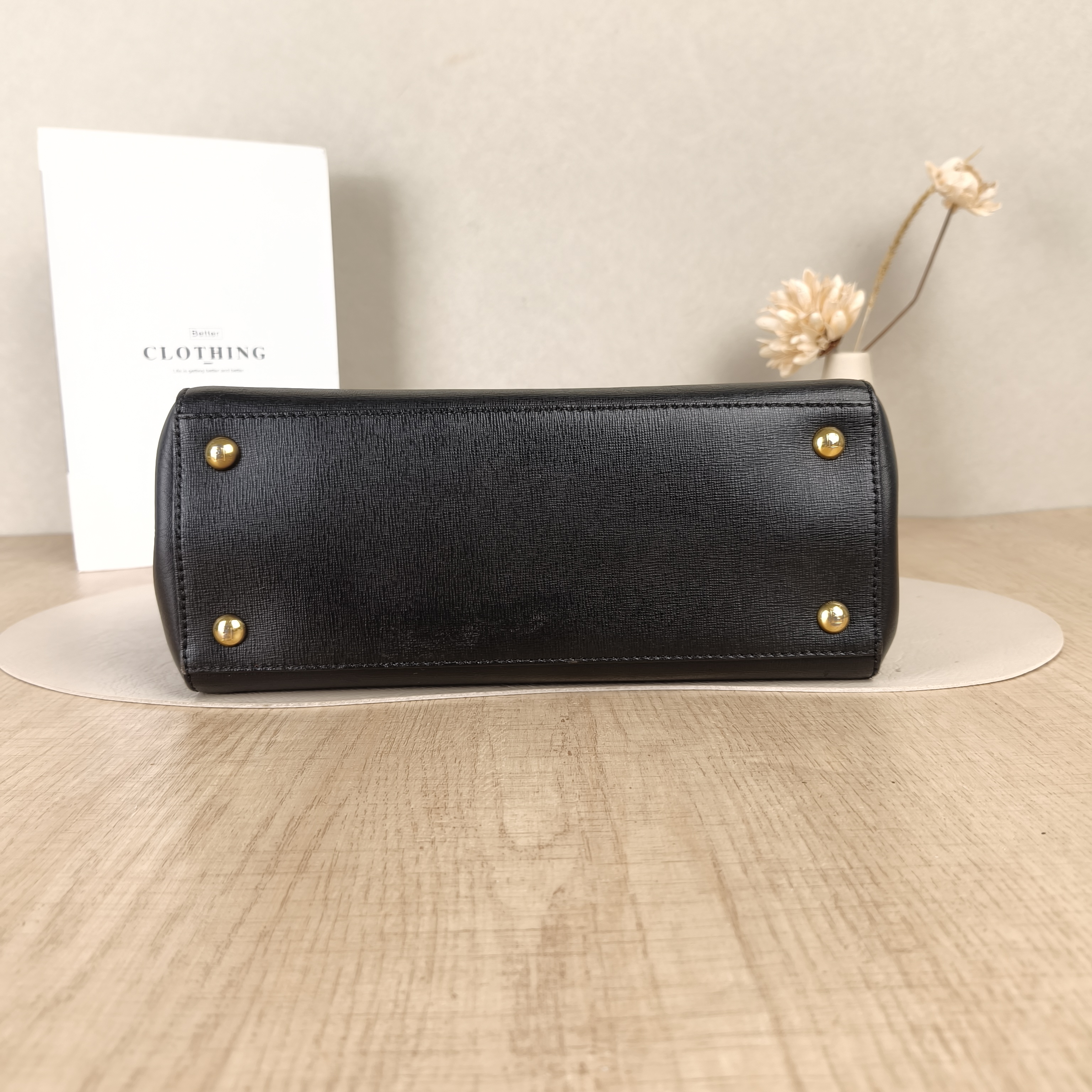 FENDI Top Handle Bag 2Jours Shoulder Bag Black Calfskin Small 28 × 13 × 20 cm — cover view 2 of 5