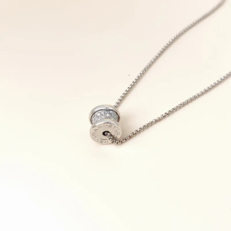 Bvlgari Necklace B.zero1 Pavé Diamond White Gold 18KW hite Gold Diamond Mini 44cm — cover view 3 of 11