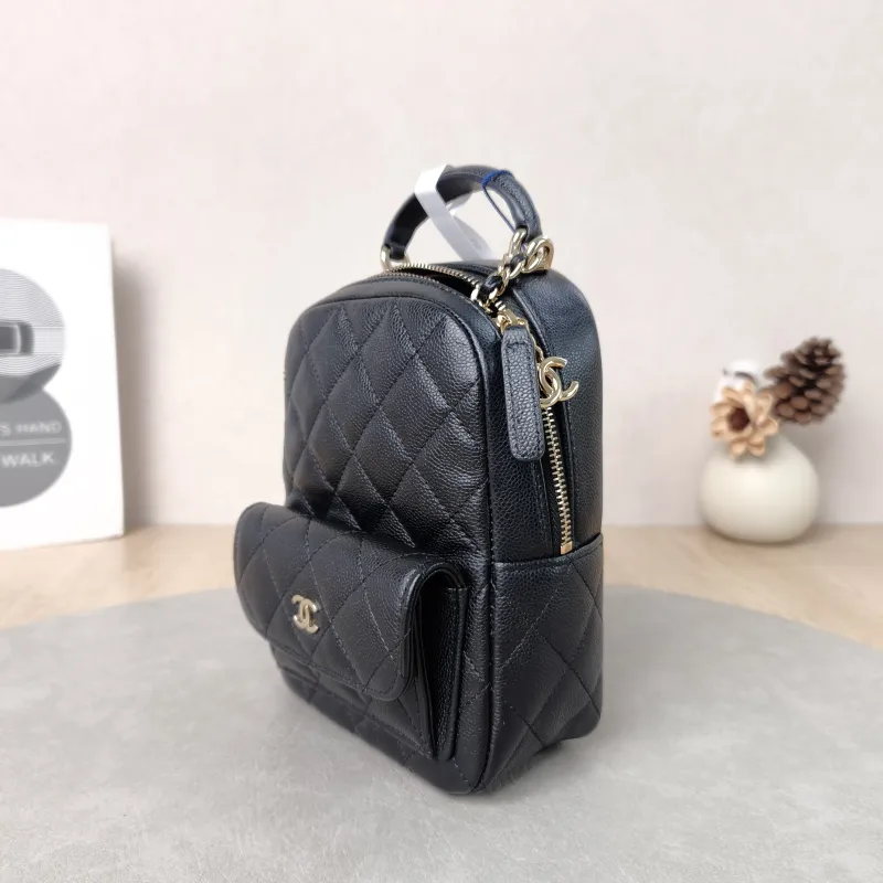 Chanel Backpack mini Backpack Collection Black with Gold-Tone Hardware Grained Calfskin One Size 13 × 9 × 18 cm — cover view 4 of 6