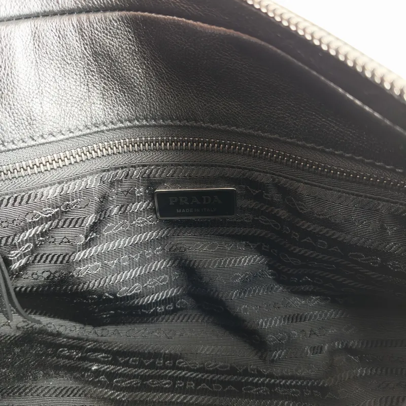 PRADA Shoulder Bag Karin Tote Bag Black Calfskin Medium 32 × 10.5 × 17.5 cm — detail view 3 of 12