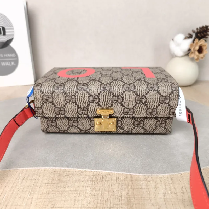 GUCCI Crossbody Bag LOVE Box Camera Bag Monogram PVC One Size 18 × 7 × 11 cm — detail view 10 of 12