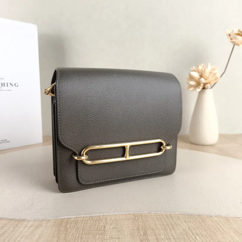 Hermès Crossbody Bag Roulis 19 C6 Green Evercolor Calfskin Mini 18 × 6 × 15 cm Y — cover view 6 of 6
