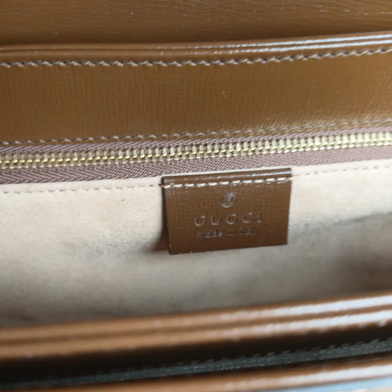 GUCCI Shoulder Bag Horsebit 1955 Horsebit Medium Monogram PVC Medium25 × 8 × 18 cm — detail view 8 of 12