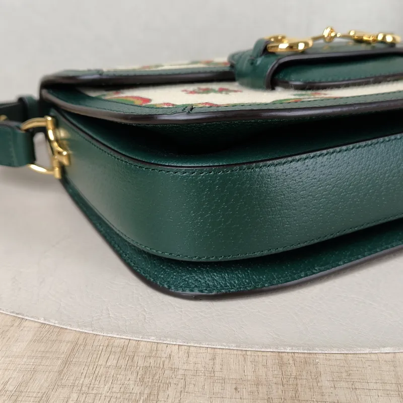 GUCCI Crossbody Bag Horsebit 1955 Horsebit Medium Colorblock Canvas Medium 25 × 8 × 18 cm — detail view 3 of 12