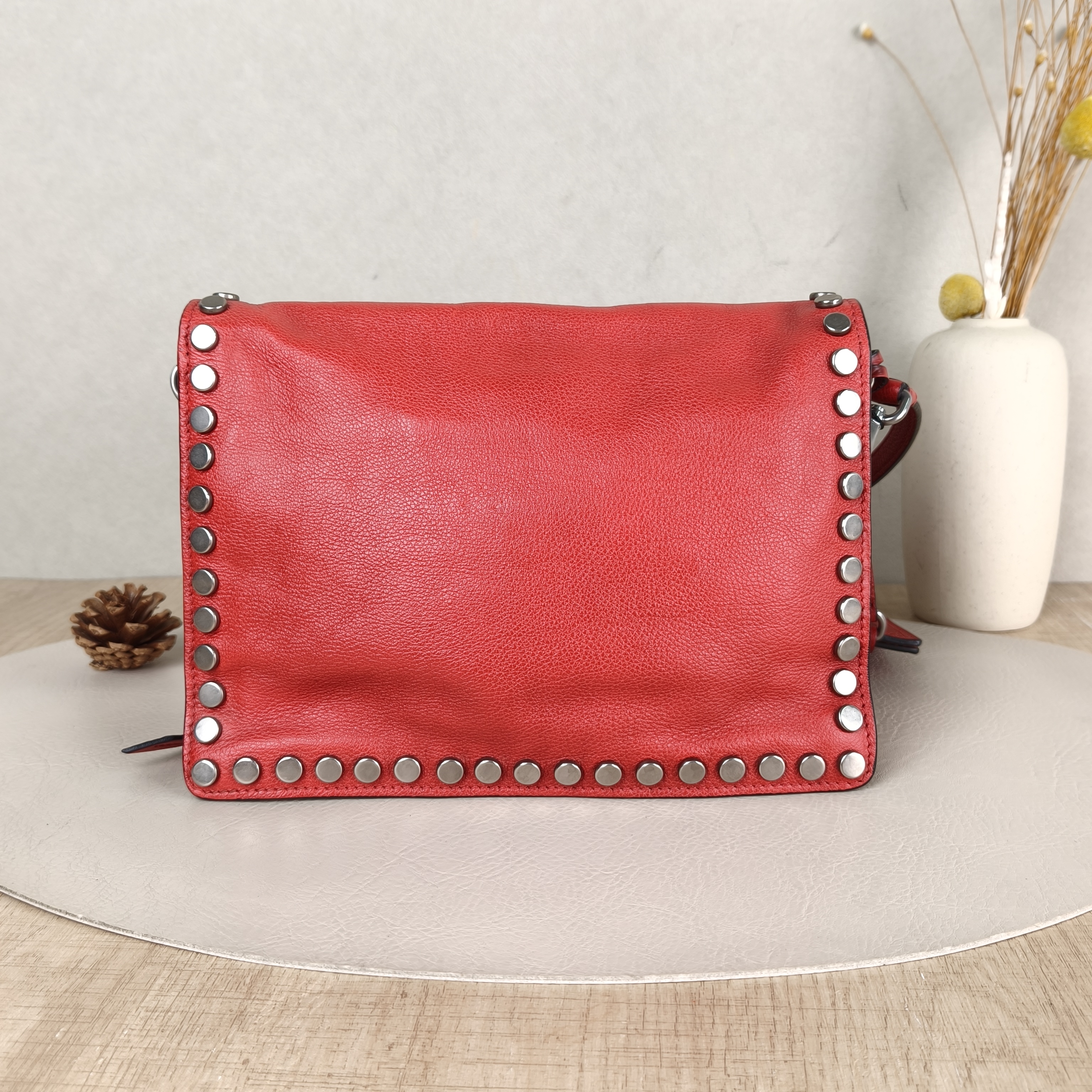 PRADA Shoulder Bag Etiquette Shoulder Bag Red Calfskin Small23 × 10 × 15 cm — cover view 4 of 5