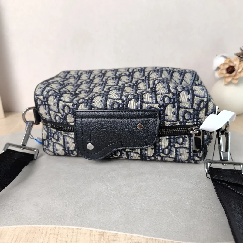 DIOR Crossbody Bag Lingot 22 Shoulder Bag Blue Canvas One Size 22 × 10.5 × 12.5 cm — detail view 4 of 12