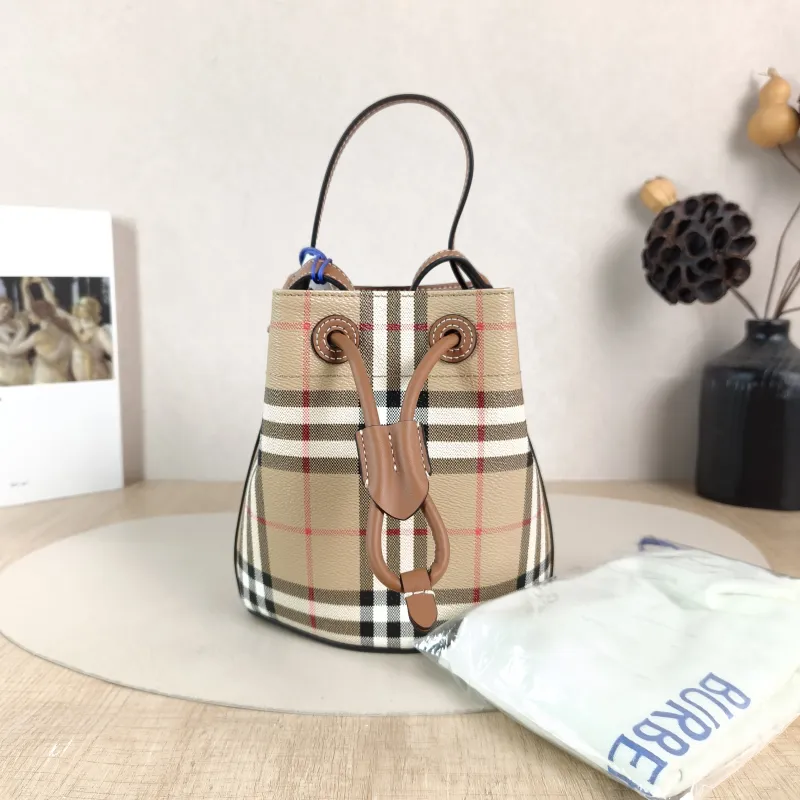 BURBERRY Crossbody Bag Bucket Bag Monogram PVC One Size 17 × 11 × 18 cm — cover view 2 of 6