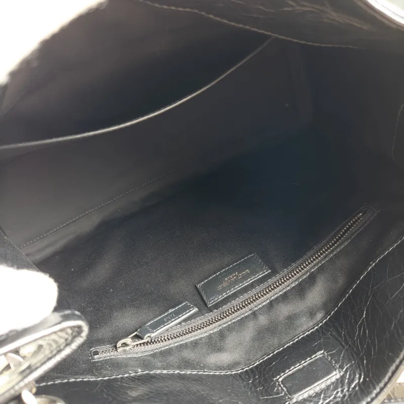 SAINT LAURENT Shoulder Bag NIKI SHOPPING Shopping Tote Black Waxed Leather Medium33 × 11.5 × 27 cm — detail view 4 of 11
