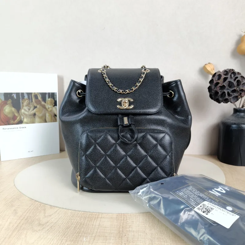 Chanel Backpackaffinity Backpack Black Calfskin Medium24 × 14 × 25 cm — cover view 4 of 6
