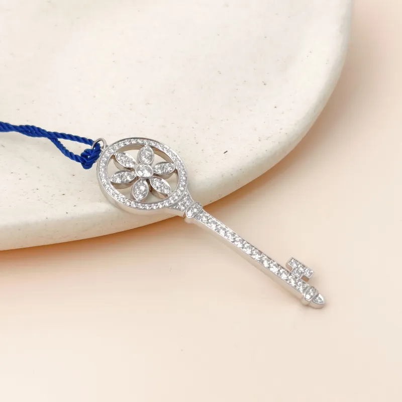 Tiffany&Co. Necklace Keys Collection Necklace Pendant PT950Diamond One Size 5.1cm Pendant โ cover view 5 of 6