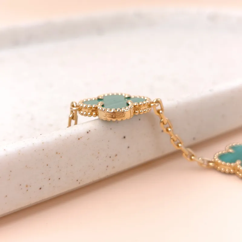 Van Cleef & Arpels Bracelet Alhambra Alhambra Collection Five-Motif Bracelet Malachite18KY ellow Gold Vintage Small1.5 × 1.5 × 19 cm — cover view 7 of 10