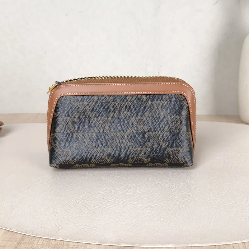 CELINE Cosmetic Bag Triomphe Cosmetic Bag Monogram PVC Small 14 × 8 × 9.5 cm — cover view 2 of 6
