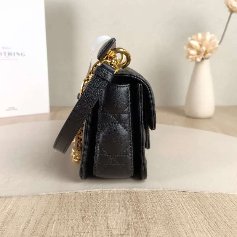 DIOR Crossbody Bag Jolie Top Handle Pearl Crossbody Bag Black Calfskin Mini 19 × 7 × 12 cm — detail view 5 of 12