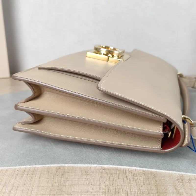 FERRAGAMO Shoulder Bag Shoulder Bag Taupe Calfskin 25.5 × 5 × 16 cm — detail view 3 of 14