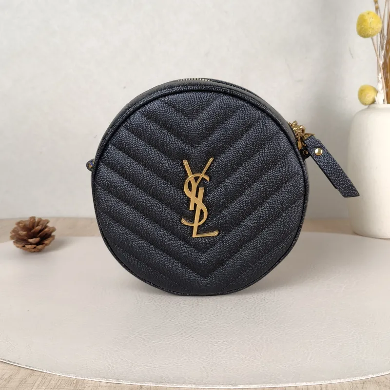 SAINT LAURENT Crossbody Bag VINYLE Camera Bag Black Calfskin Small17 × 5.5 × 17 cm