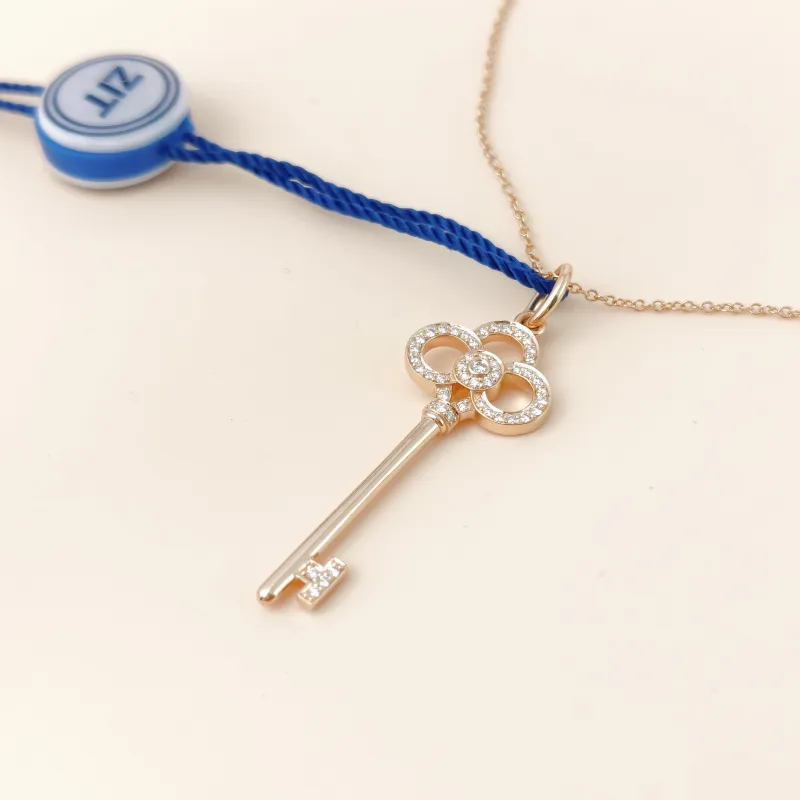 Tiffany&Co. Necklace Keys Collection Necklace Pendant Rose Gold Diamond18KR ose Gold One Size46.5cm — cover view 10 of 11