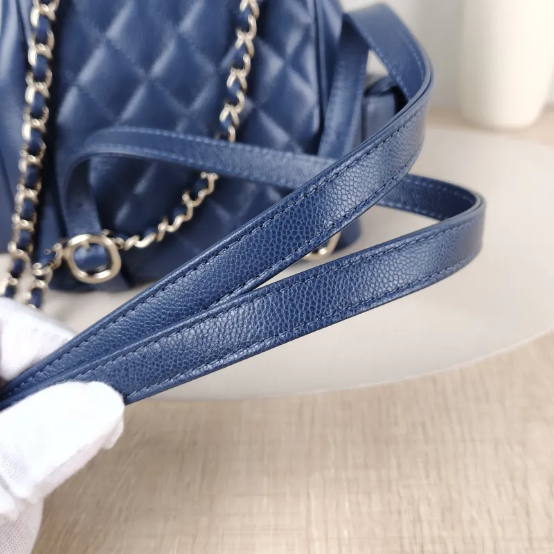 Chanel Backpack duma Navy Grained Calfskin Small 18 × 9.5 × 19 cm — detail view 8 of 15