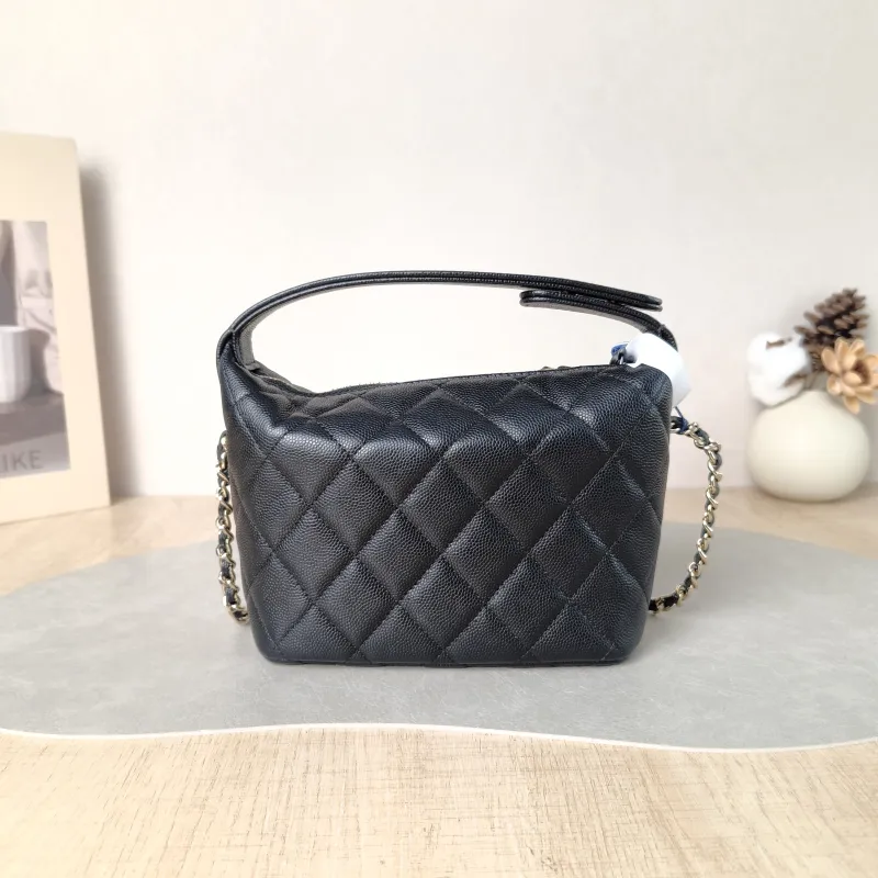 Chanel Crossbody Bag Gold-Tone Hardware Black Grained Calfskin 15.5 × 6 × 12.5 cm — cover view 2 of 5